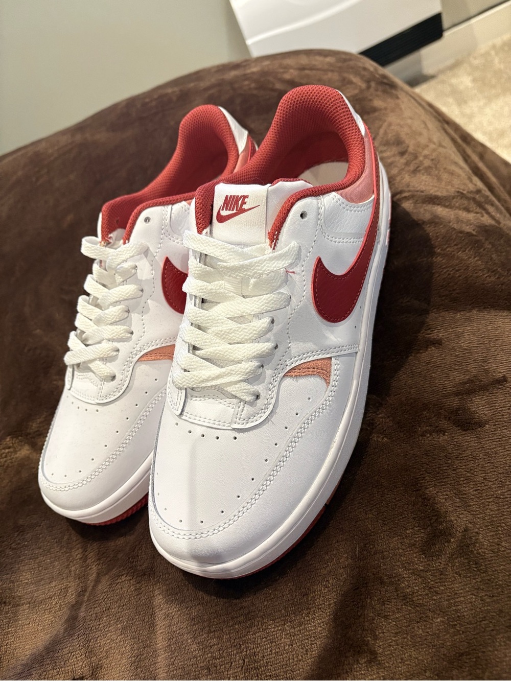 Nike Red & White Low-Top Trainers BRAND NEW